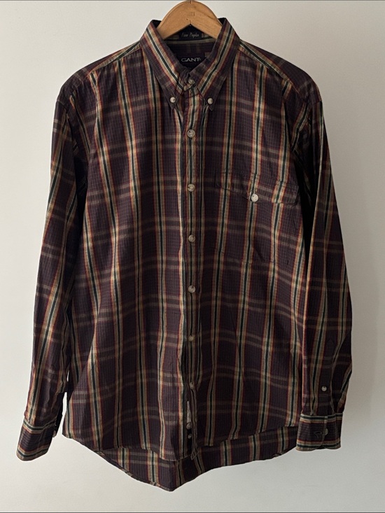 Gant Other - GANT Fire Poplin Plaid Tartan Button-Down Shirt 100% Cotton M